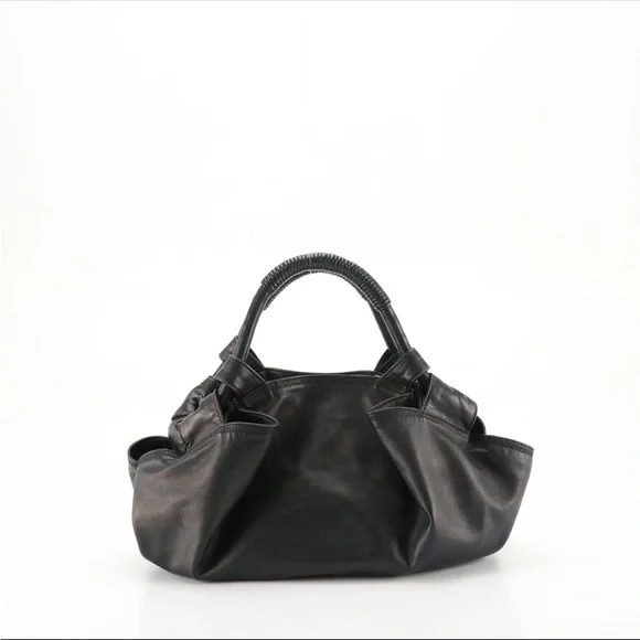 Loewe Aire Anagram Hobo Bag in Black Nappa Leather - Picture 3 of 6